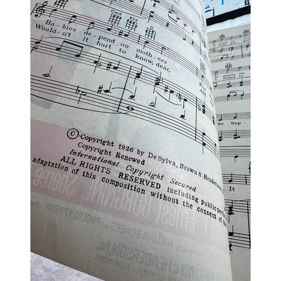 Vintage Sheet Music 1926 It All Depends On You Best Things in Life are Free - Picture 2 of 2